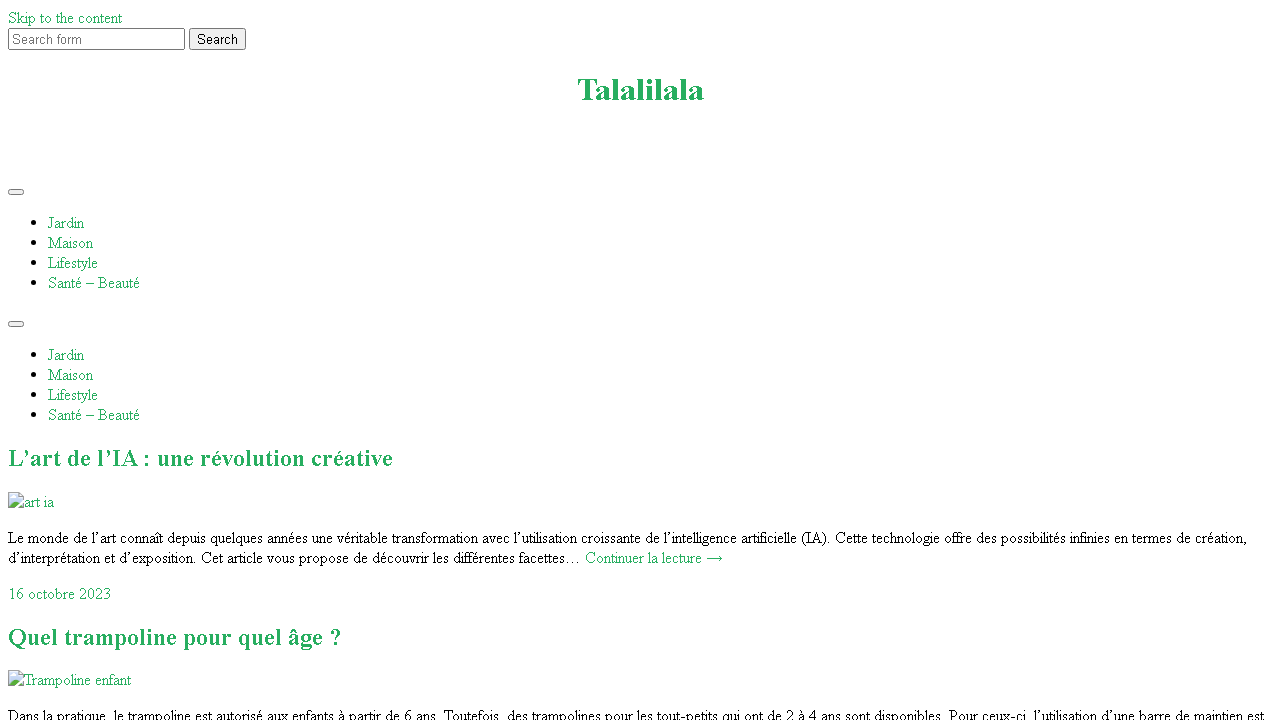 Capture d'écran de https://talalilala.com/